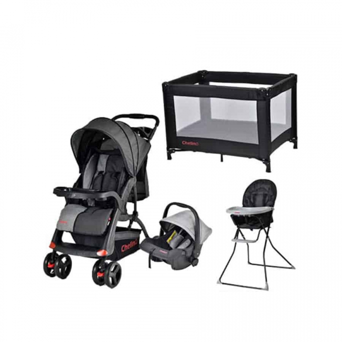 VIVO COMBO - CAMPCOT,STROLLER, CARSEAT & HIGHCHAIR