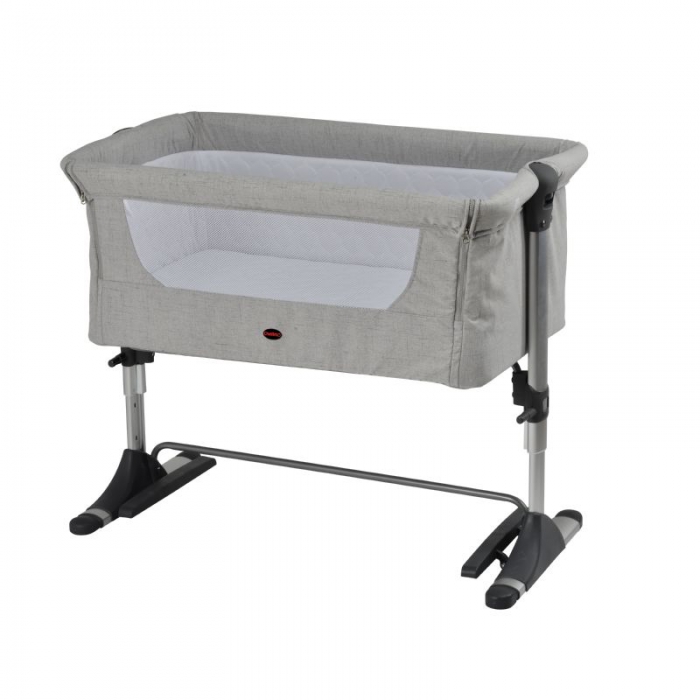 NEXT TO ME COT - GREY WITH ROCKER