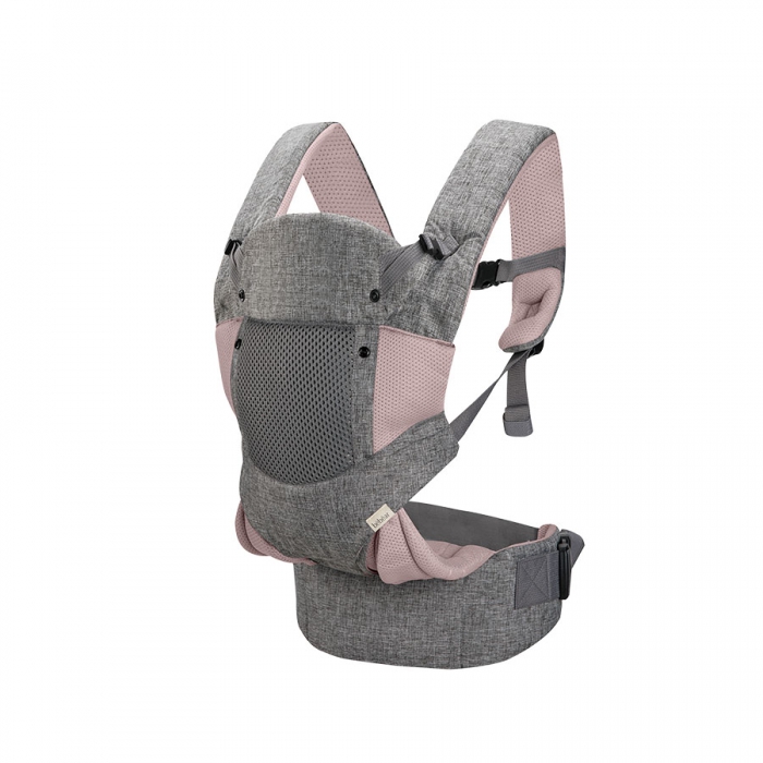 6617 - BABY CARRIERS - GREY/PINK