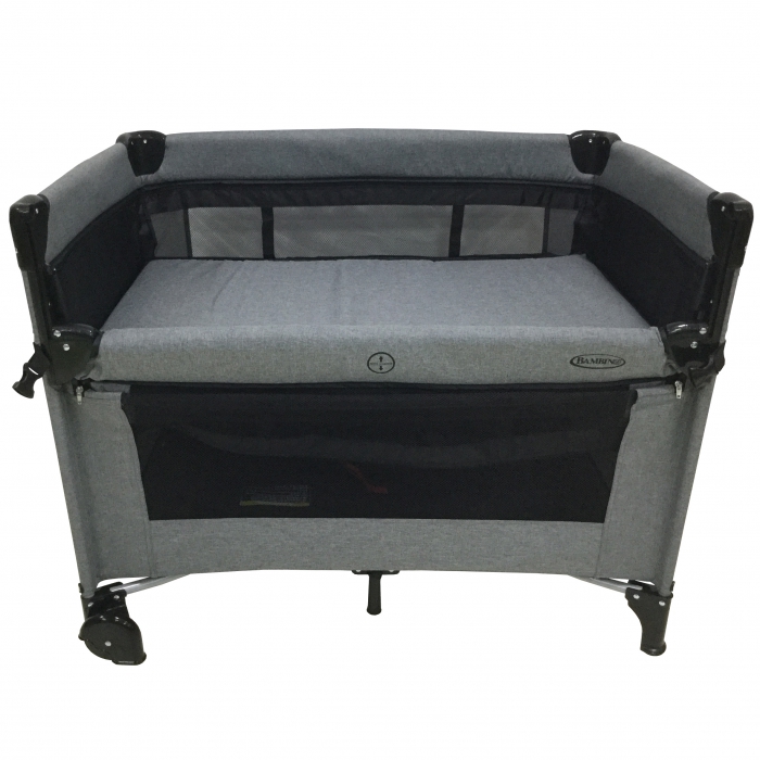 SIDE BY SIDE TRAVEL COT GREY MILANGE GRACO