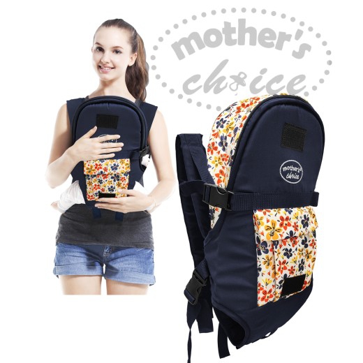 3 WAY BABY CARRIERS - NAVY FLOWERS