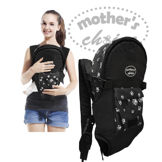 3 WAY BABY CARRIERS - BLACK PAWS